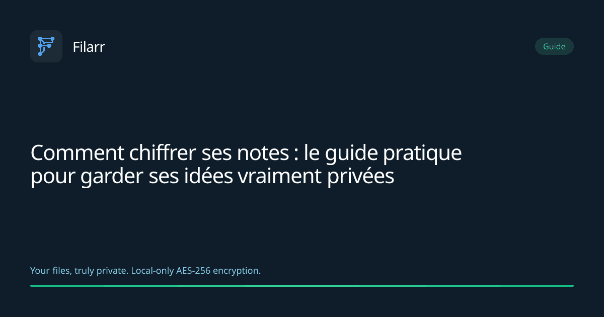 Comment chiffrer ses notes : le guide pratique pour garder ses idées vraiment privées