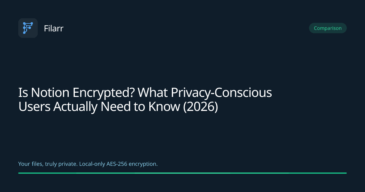 Is Notion Encrypted? What Privacy-Conscious Users Actually Need to Know (2026)