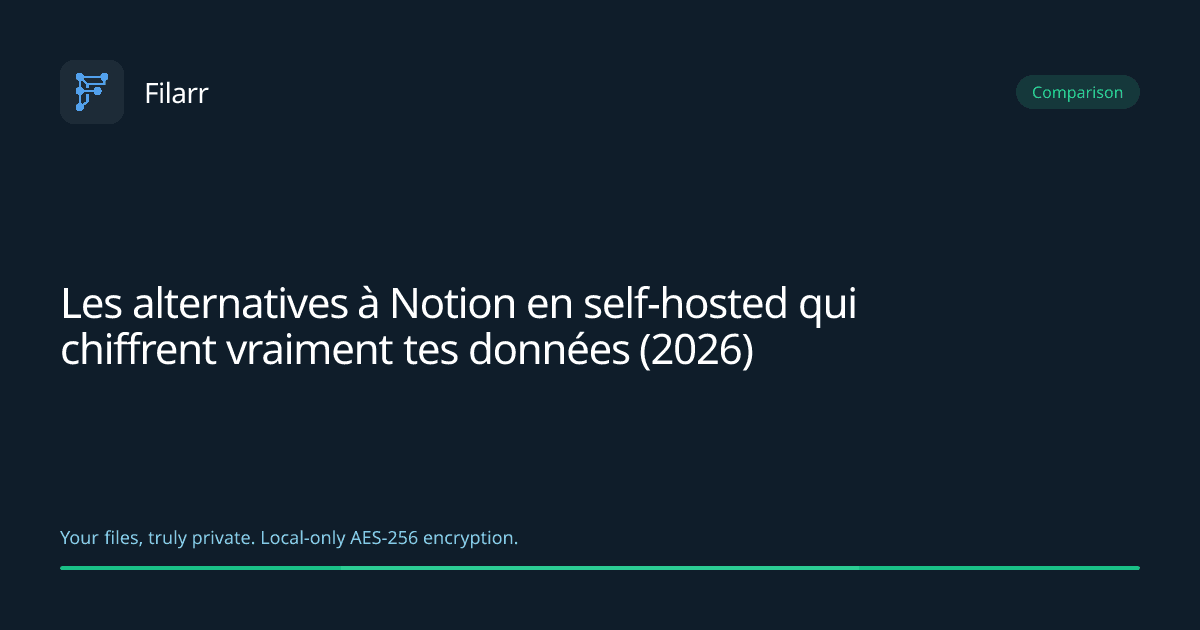 Les alternatives à Notion en self-hosted qui chiffrent vraiment tes données (2026)